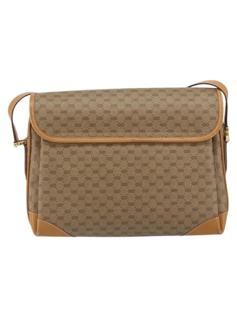 Authentic GUCCI Micro GG Supreme Shoulder Bag PVC Gold Beige 001 116 0924 - Picture 10 of 16